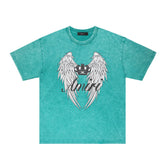 Amiri Washed Distressed T Shirt Printed Trendy Pure Cotton